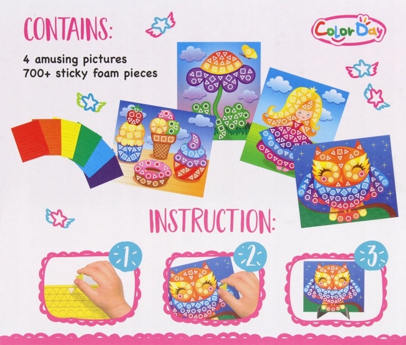 

Kreatywna Wyklejanka Piankowa Mozaika Sowa Kwiatek