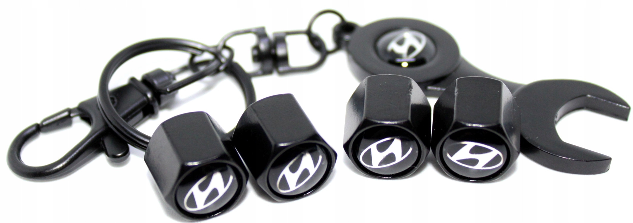 HYUNDAI NAKRĘTKI 4SZT NA WENTYLE+ BRELOK CZARNE Liczba sztuk 4 szt.