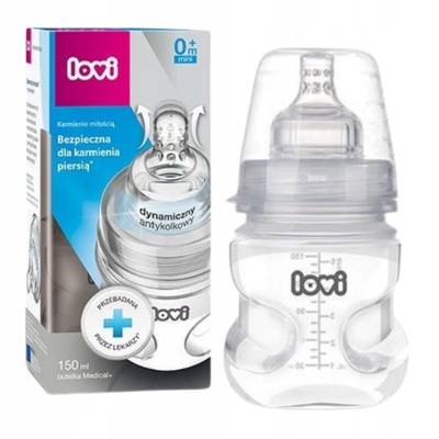 

Lovi Medical+ Butelka 150ml, Smoczek Supervent 0m+