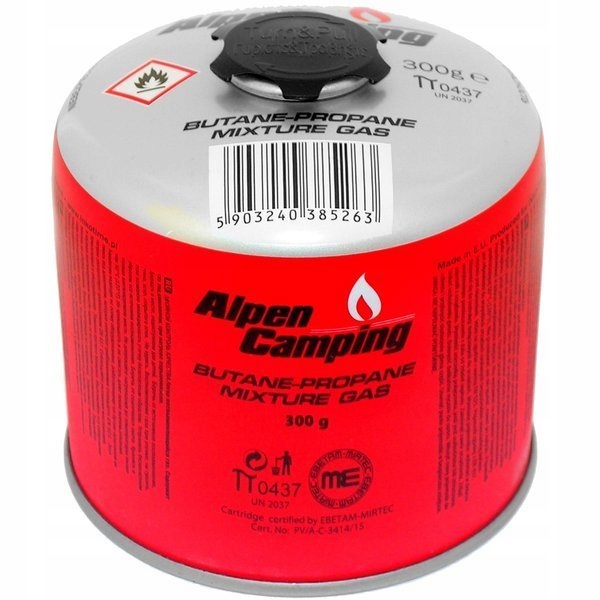 Kartusz Nabój Gazowy Gaz 300 g Alpen Camping Do Kuchenki Palnika Lutlampa