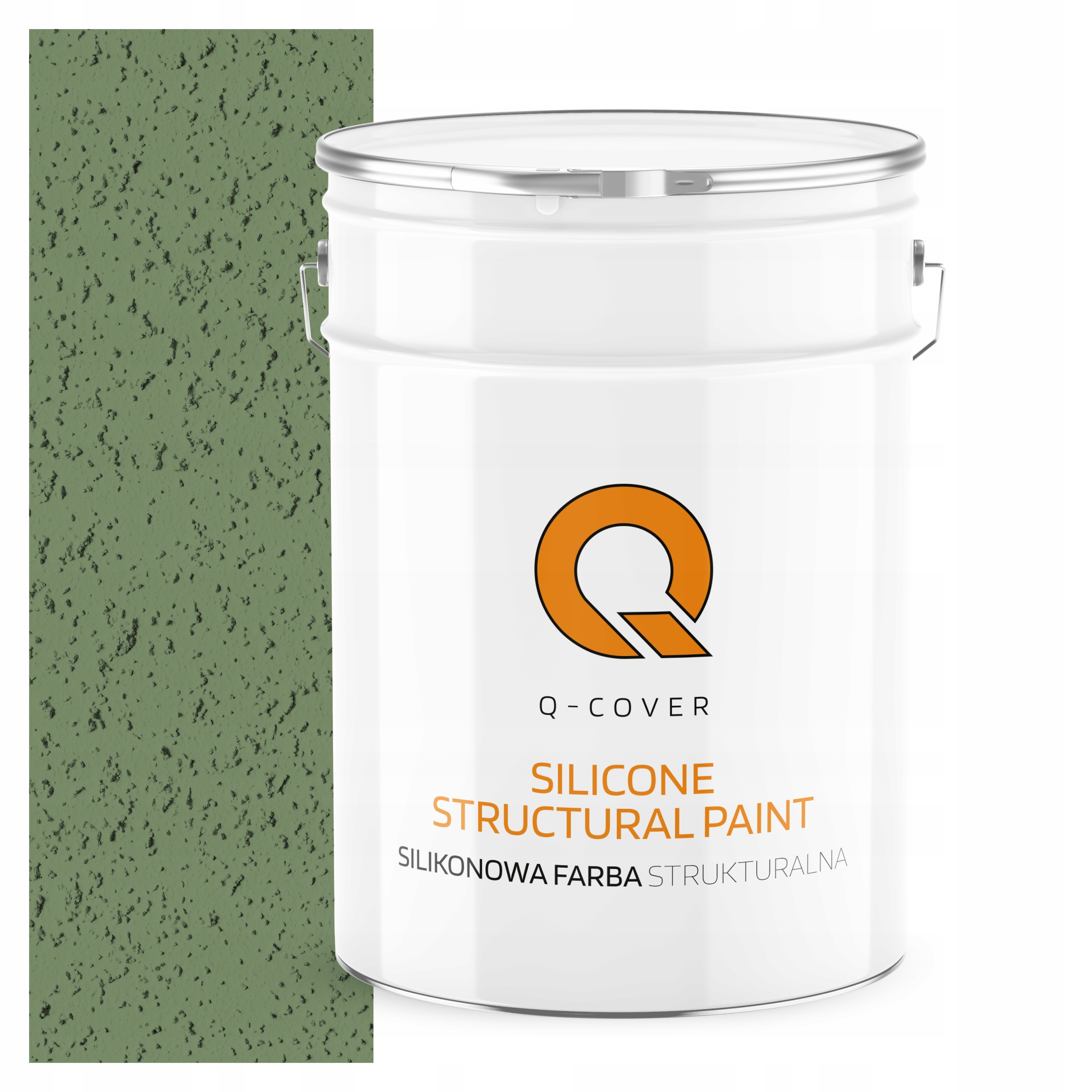 Štruktúrovaná Fasádová Silikónová Fasádová Farba 10L Zelená Tmavo F476
