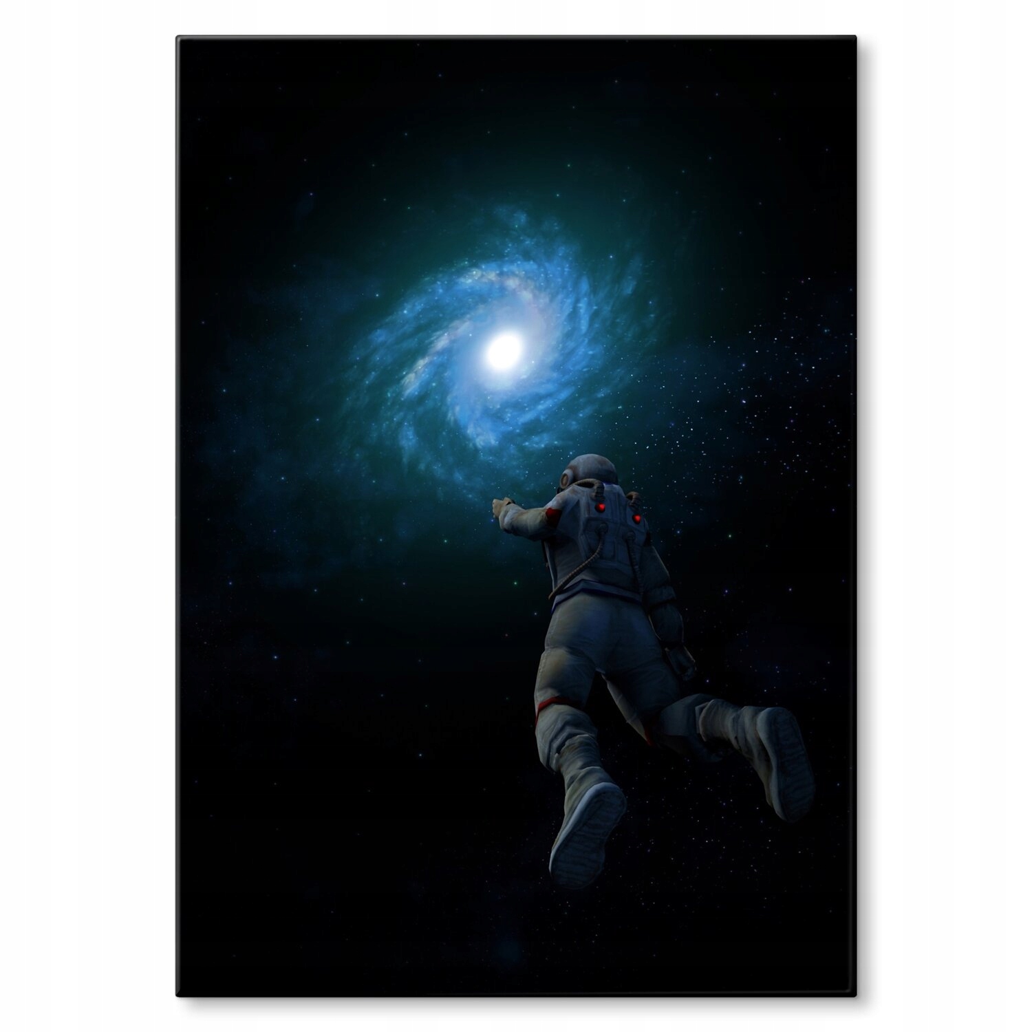 Kovový plakát astronaut a galaxie Dárek 30 x 42 cm