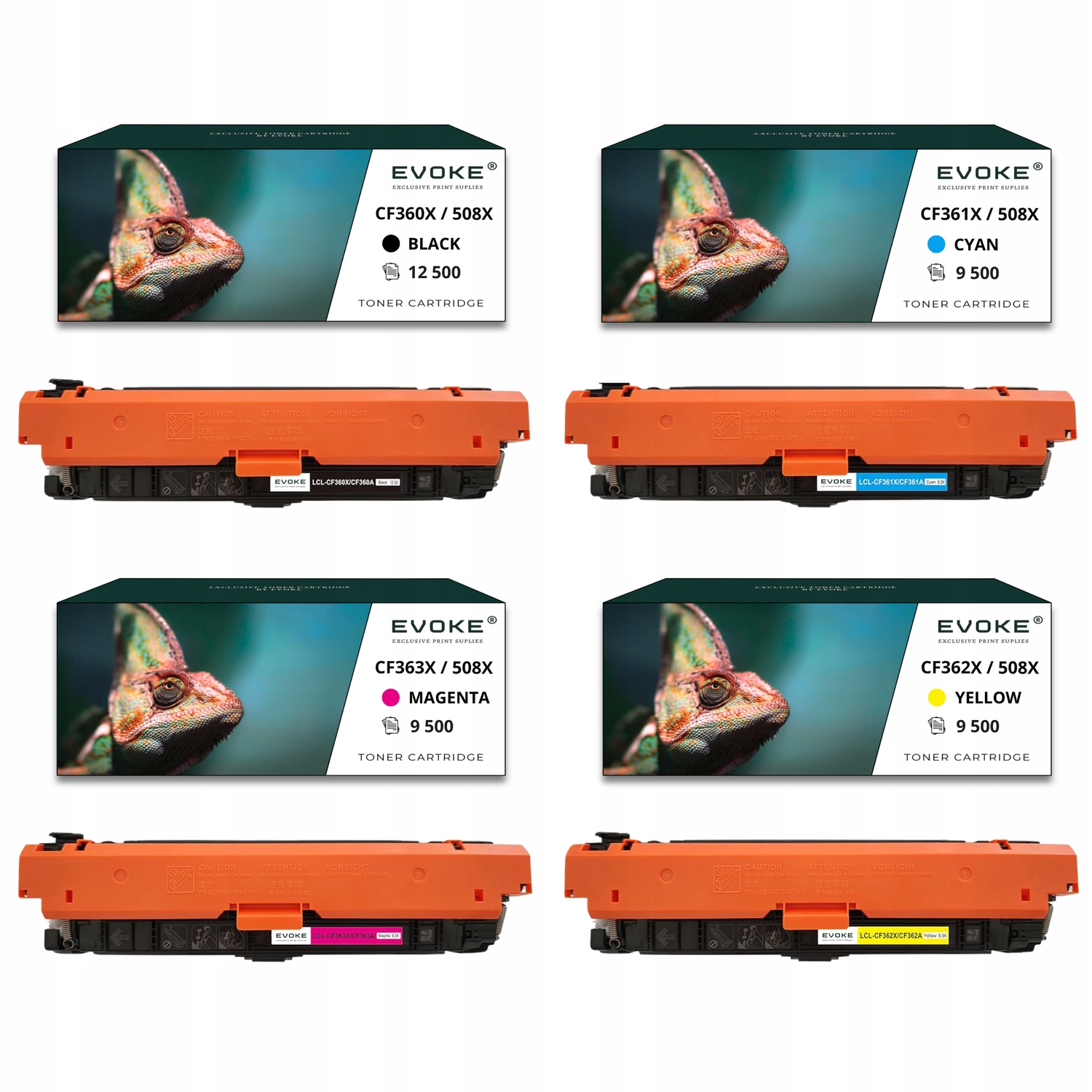 4 x toner do tiskárny Hp 508X CF-360X Sada Cmyk CF360X