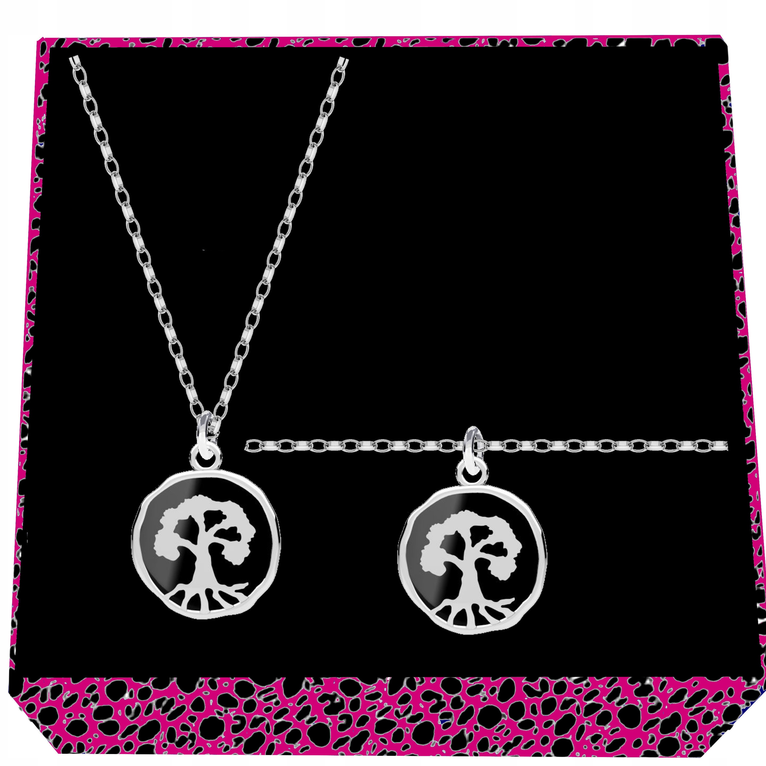 Yggdrasil Strom Světa Wiking Stříbrný komplet rolo oval stříbro 925