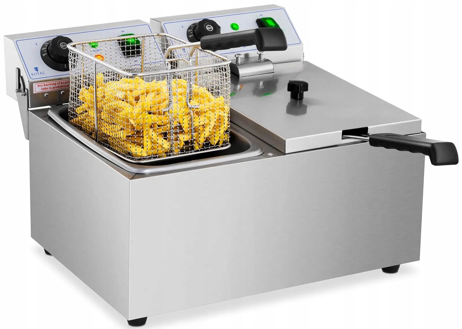 Frytownica dwukomorowa 2x8L 2x3200W Royal Catering RCEF 08DB 10011143