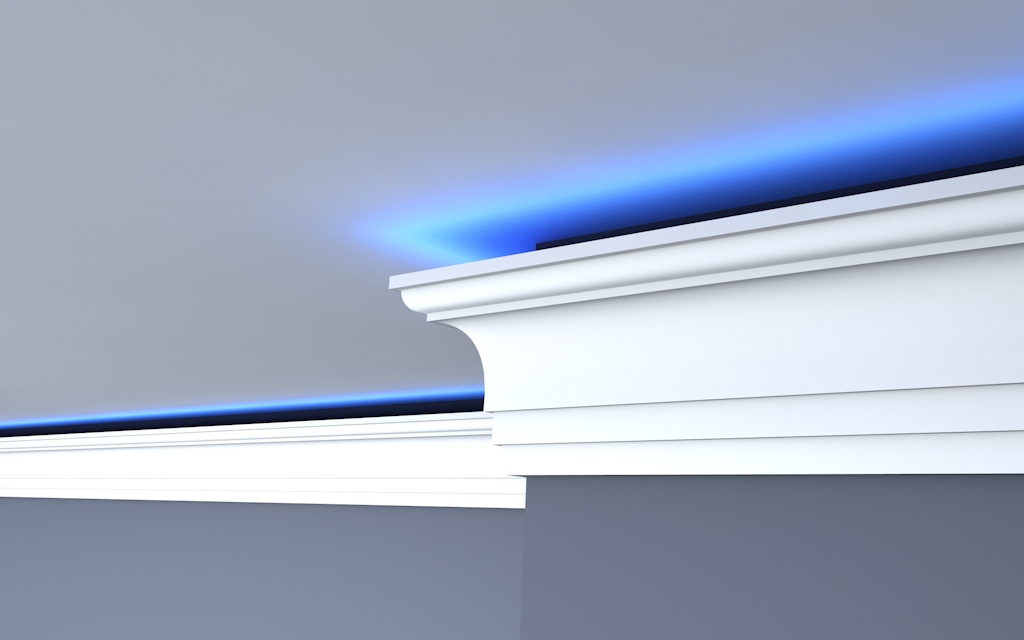 Listwa LED, Gzyms listwa, sztukateria SNS-2 Szerokość 60 mm