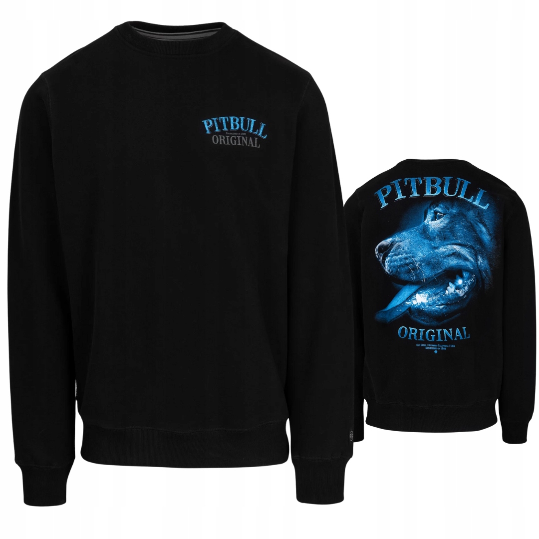 Pitbull West Coast Pánská Mikina Crewneck Midnight Černá 3XL