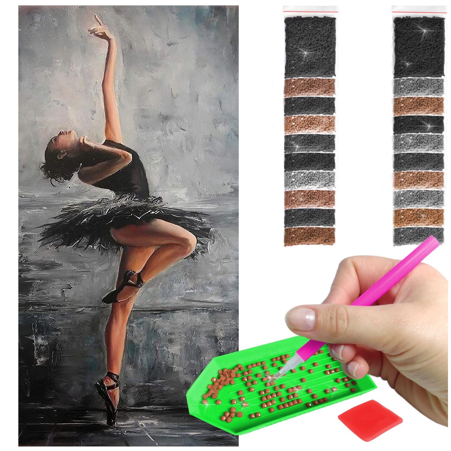 Diamantová Výšivka Diamond Painting Čtvercová