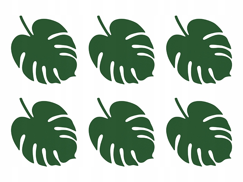 

Wizytówki na stół Monstera dekoracje hawajskie x6