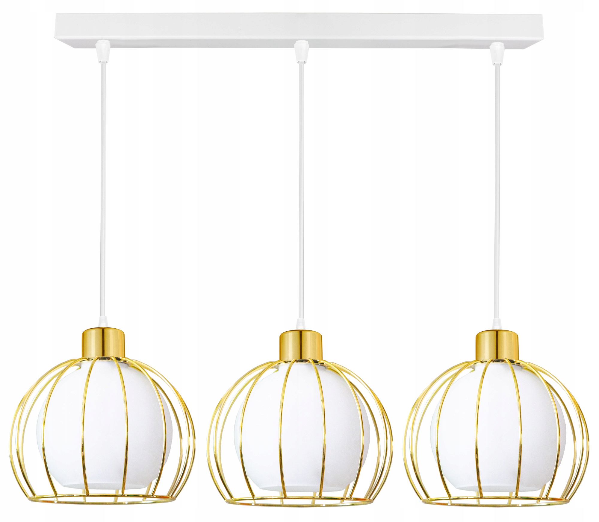 

Lampa Wisząca Sufitowa Żyrandol Złota Szklana Kule