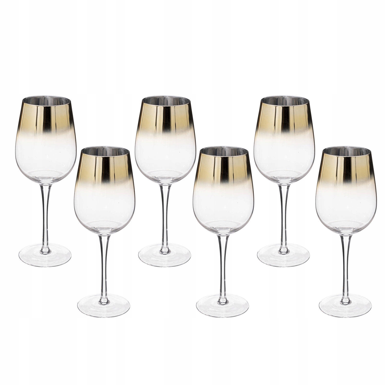 

Kieliszki Do Wina złote Szklane 380 ml 6 sztuk