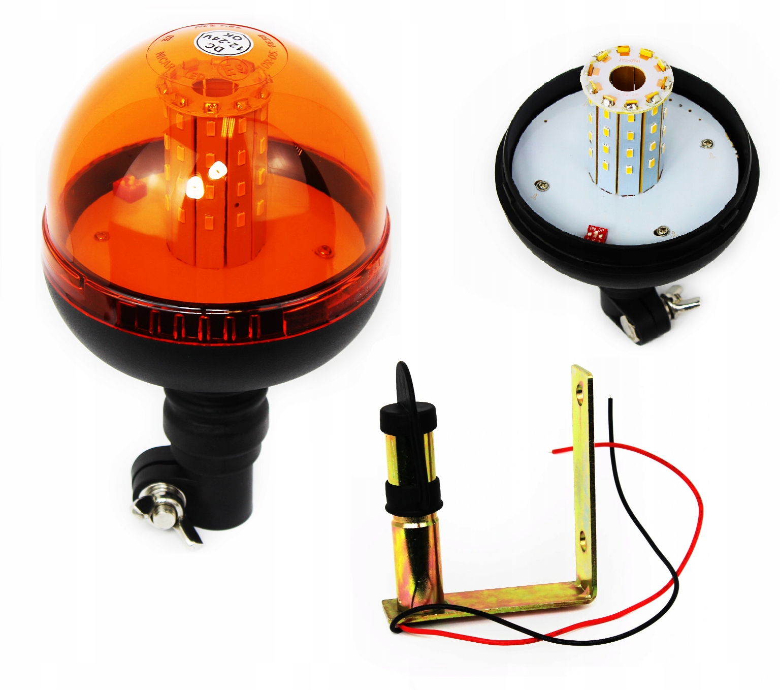 LAMPA OSTRZEGAWCZA LED 12-24V PLUS TRZPIEŃ TYPU L