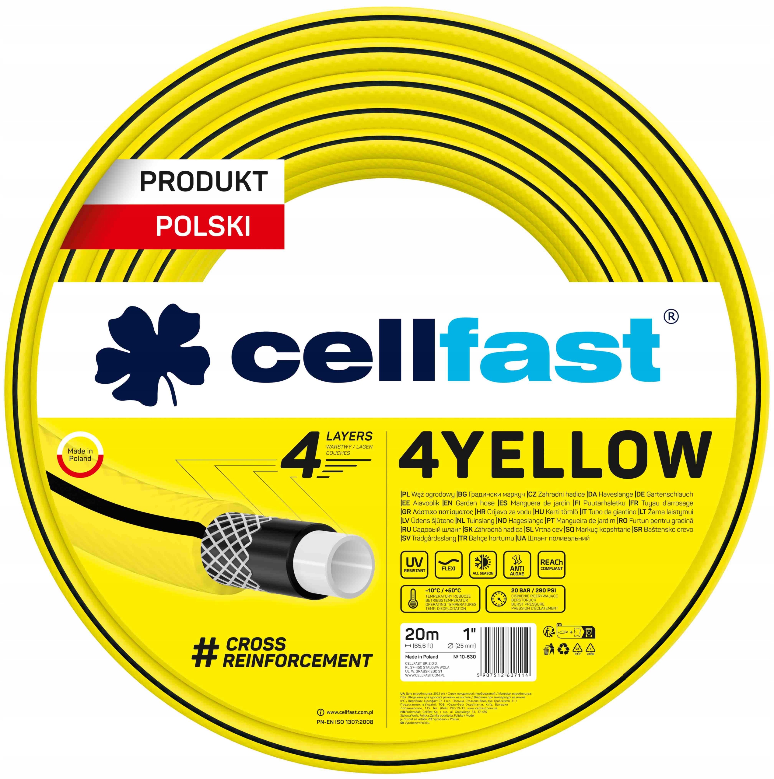 

Wąż Ogrodowy 4 Warstwy 1" 20 Mb Cellfast