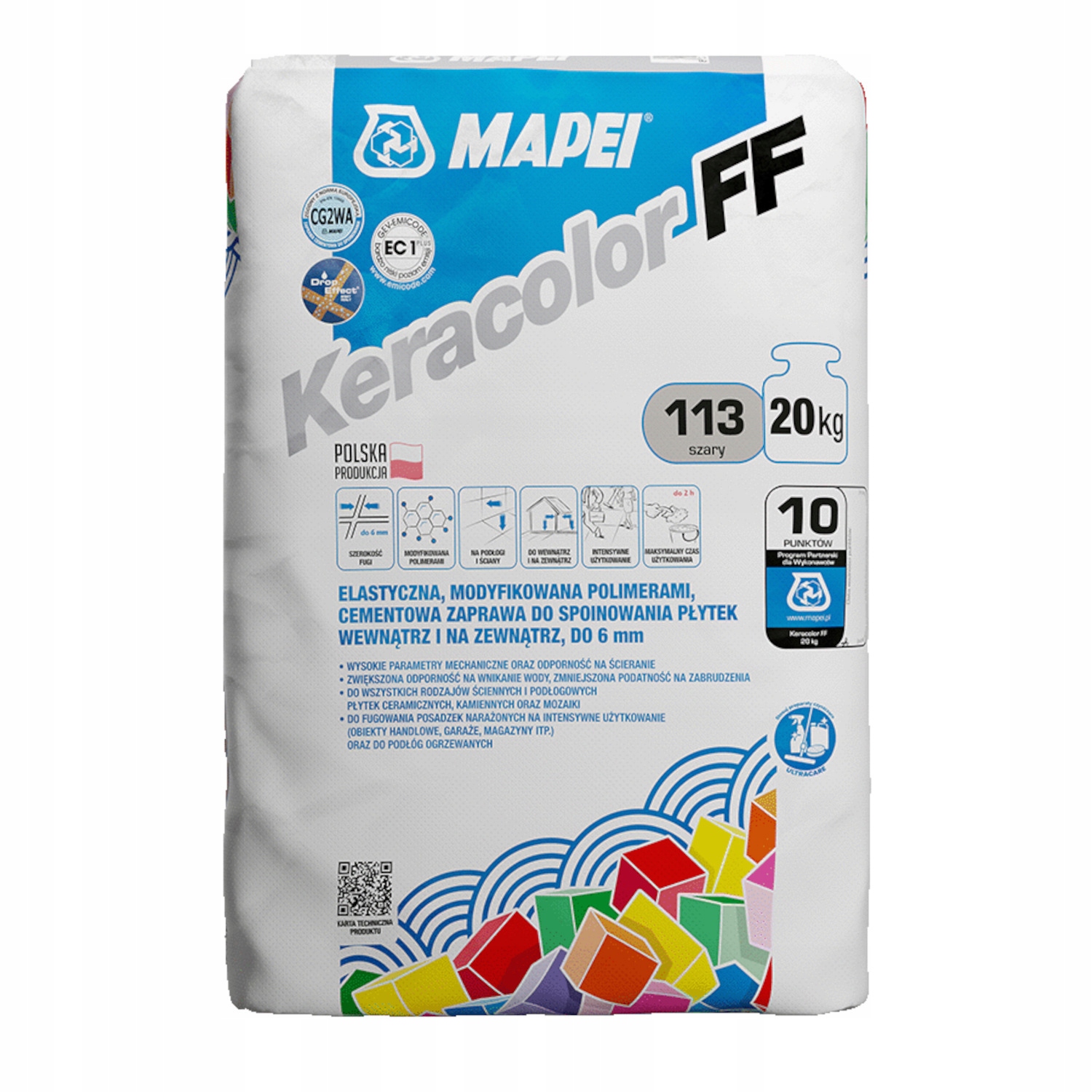 Fuga spoina Mapei Keracolor Ff 20kg 113 szary