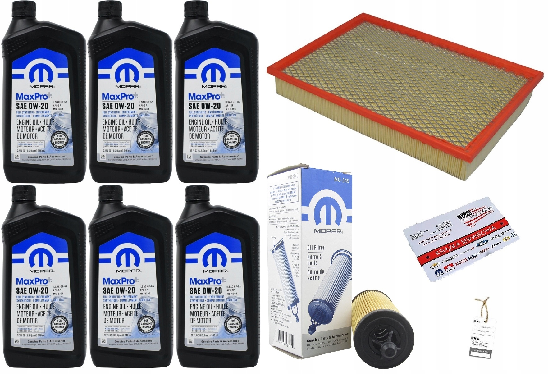 MOPAR 0W20 6L + FILTRY RAM 1500 3,6 2019-2020