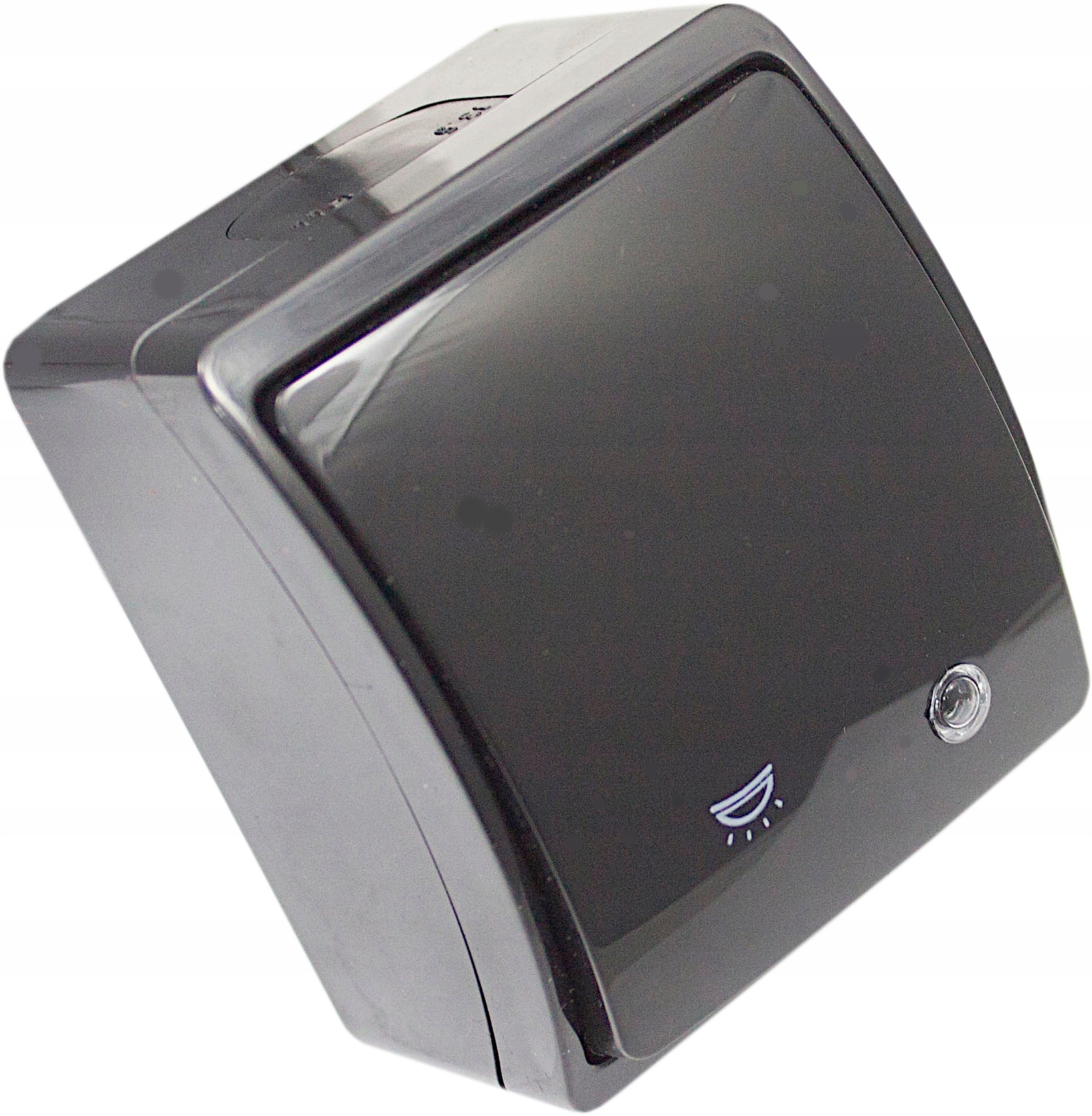 PRZYCISK ŚWIATŁO PODŚWIETLANY IP44 NATYNK CZARNY