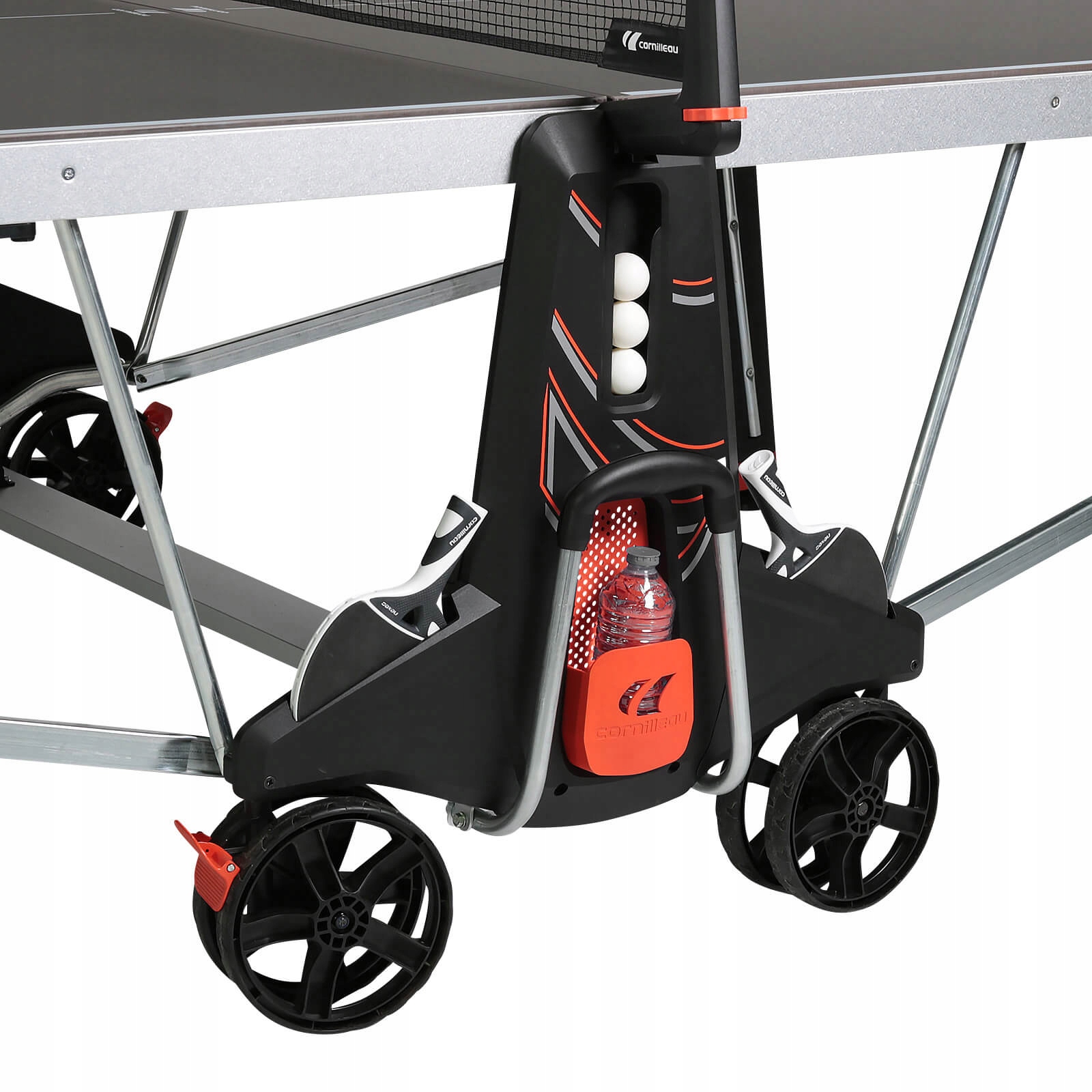 CORNILLEAU STÓŁ TENISOWY 600X OUTDOOR CZARNY Waga produktu z opakowaniem jednostkowym 90 kg