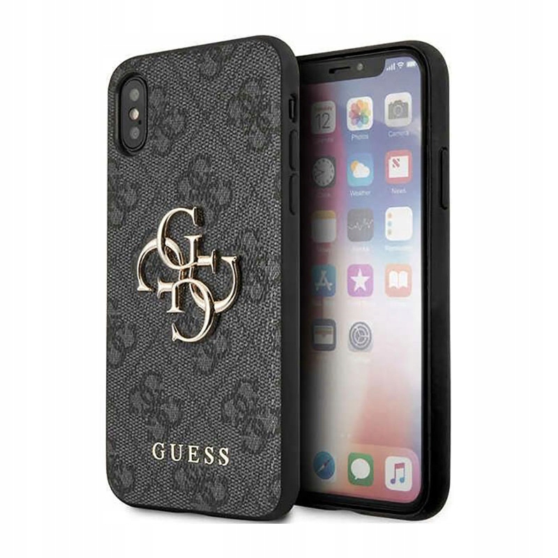 Guess 4G Big Metal Logo Pouzdro pro iPhone X (šedé)