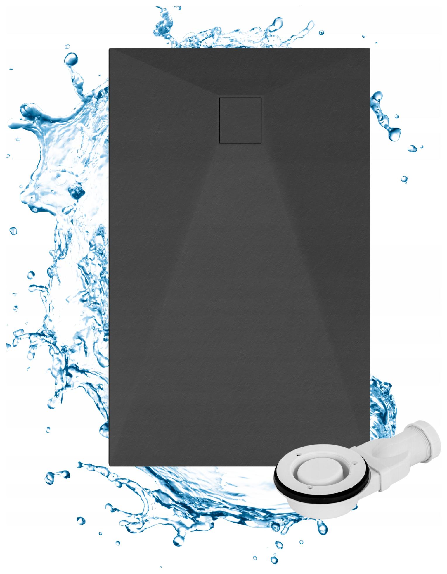 Sprchová Vanička Obdélníková 140x90 CM Černá Smc Kompozit Teja