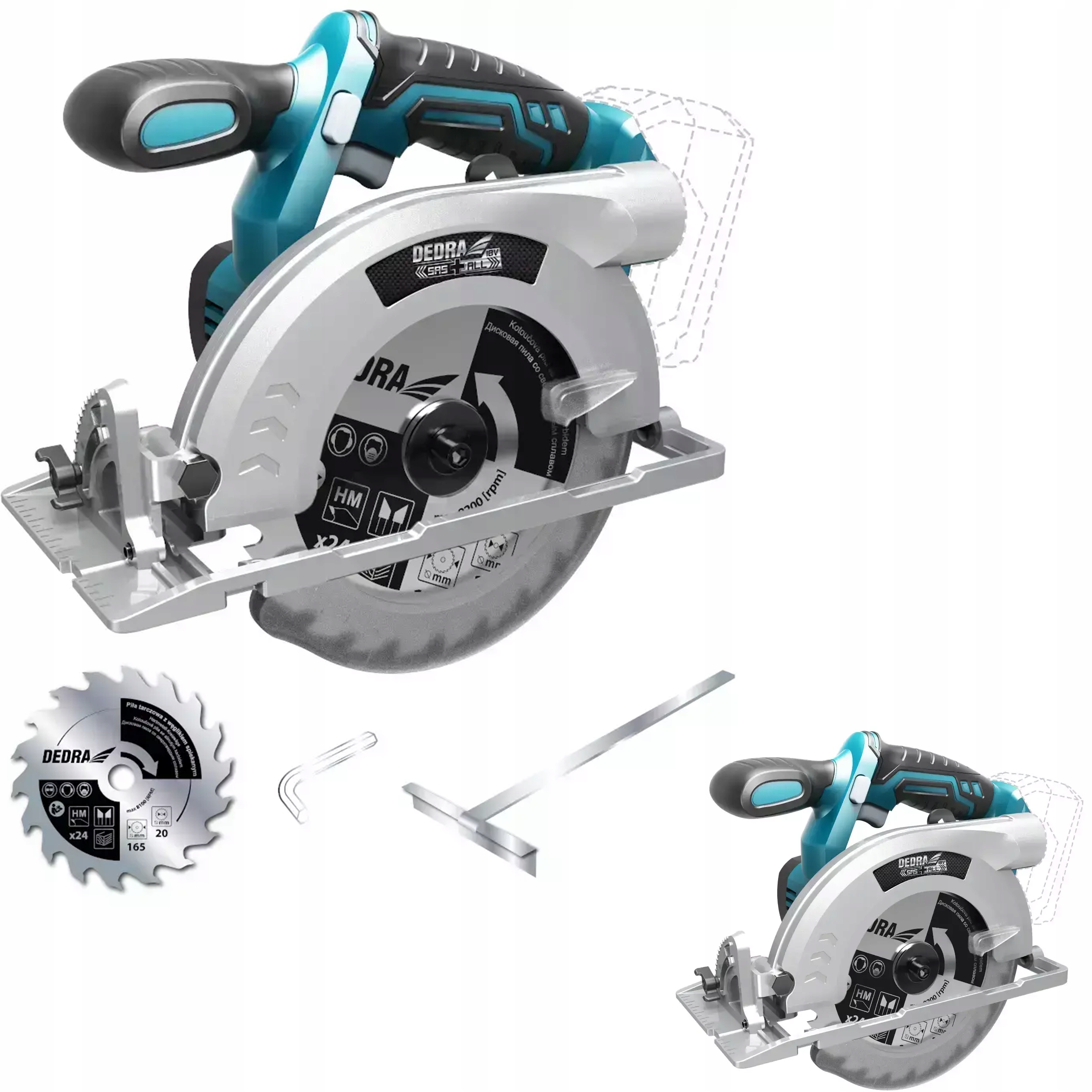 

Piła Pilarka Tarczowa Dedra Akumulatorowa 18V