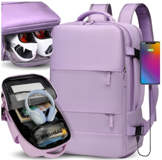 Plecak Do Samolotu Podróżny Wizzair 45x30x18 Bagaż Podręczny Kabinowy Usb