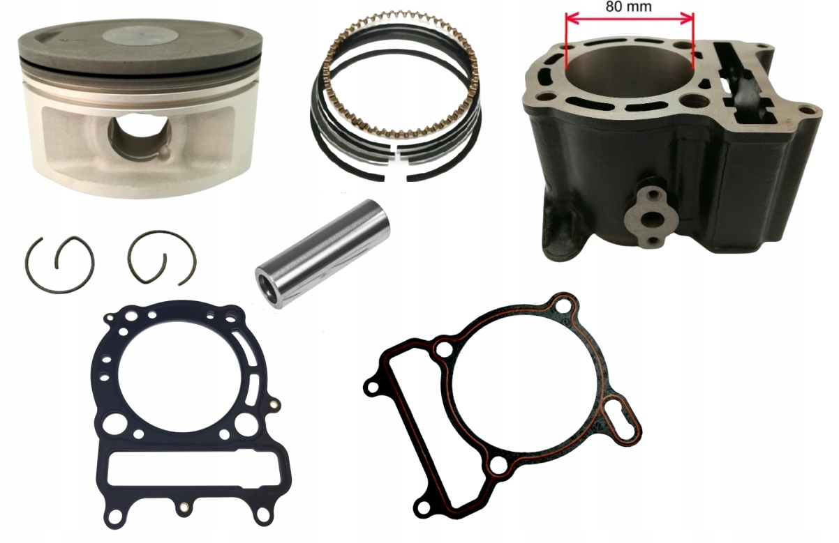 ZESTAW CYLINDER + TŁOK POWER FORCE Quad ATV Linhai Hytrack 400/410S/420cc