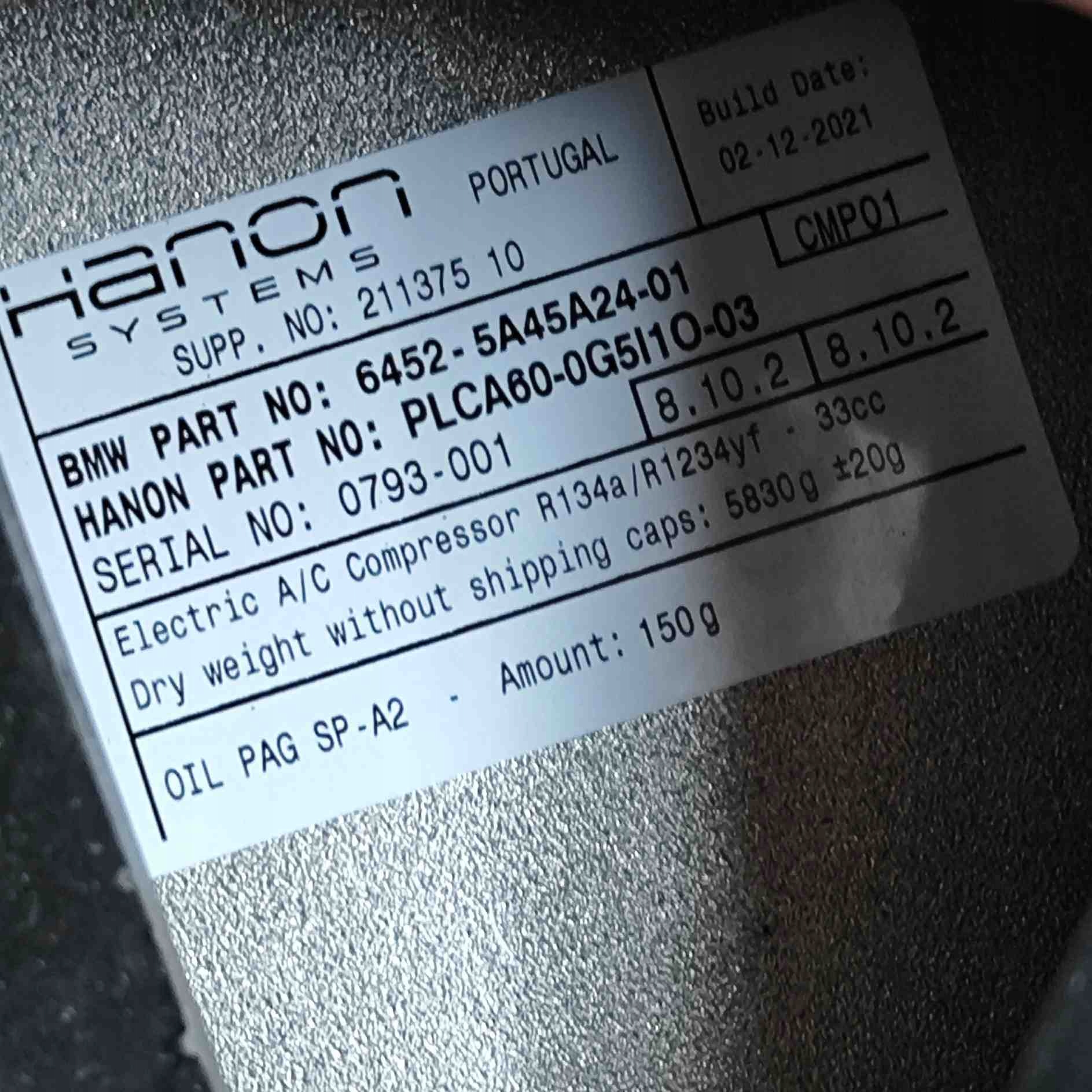 BMW iX 2022 компрессор кондиционера