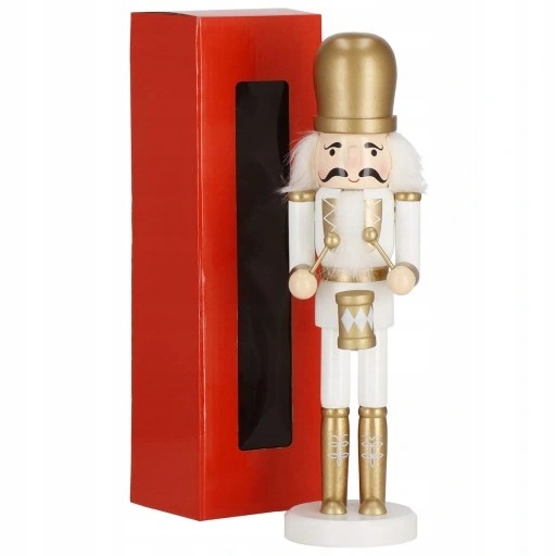 DZIADEK DO ORZECHÓW DREWNIANY FIGURKA PREZENT DUŻY DEKORACJA ŚWIĄTECZNA Szerokość produktu 8.5 cm