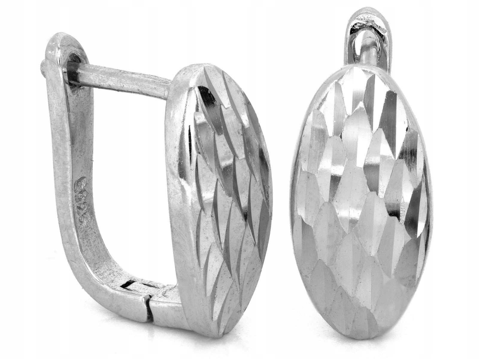 Stříbrné náušnice 925 anglické plechy 2.65 g zdobené elegantními ozdobami