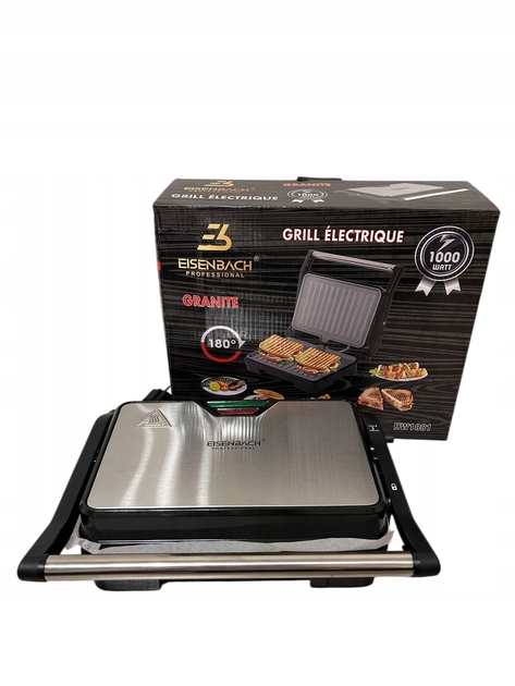 Elektrický gril Eisenbach 1000 W 180° nepřilnavé desky