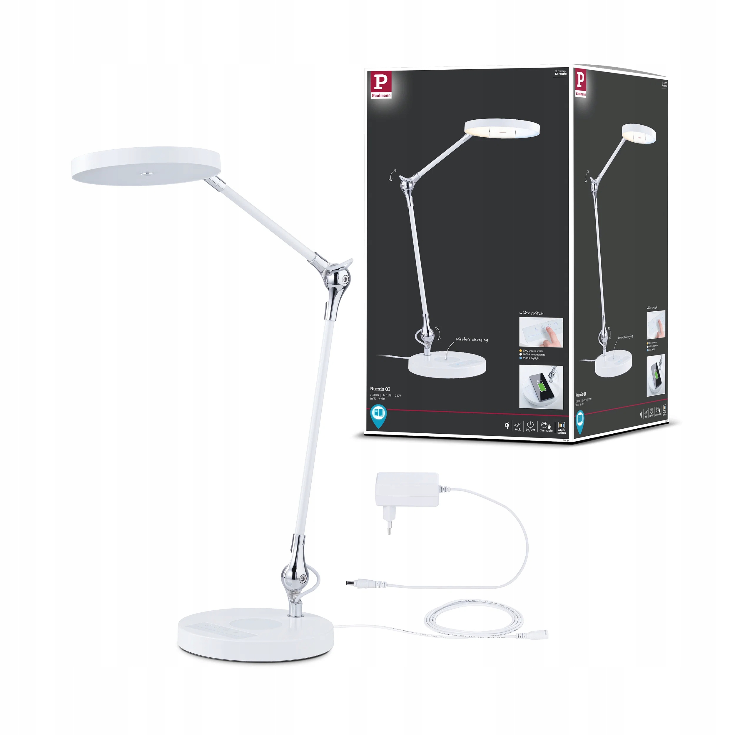 Lampa biurkowa Led Numis Qi