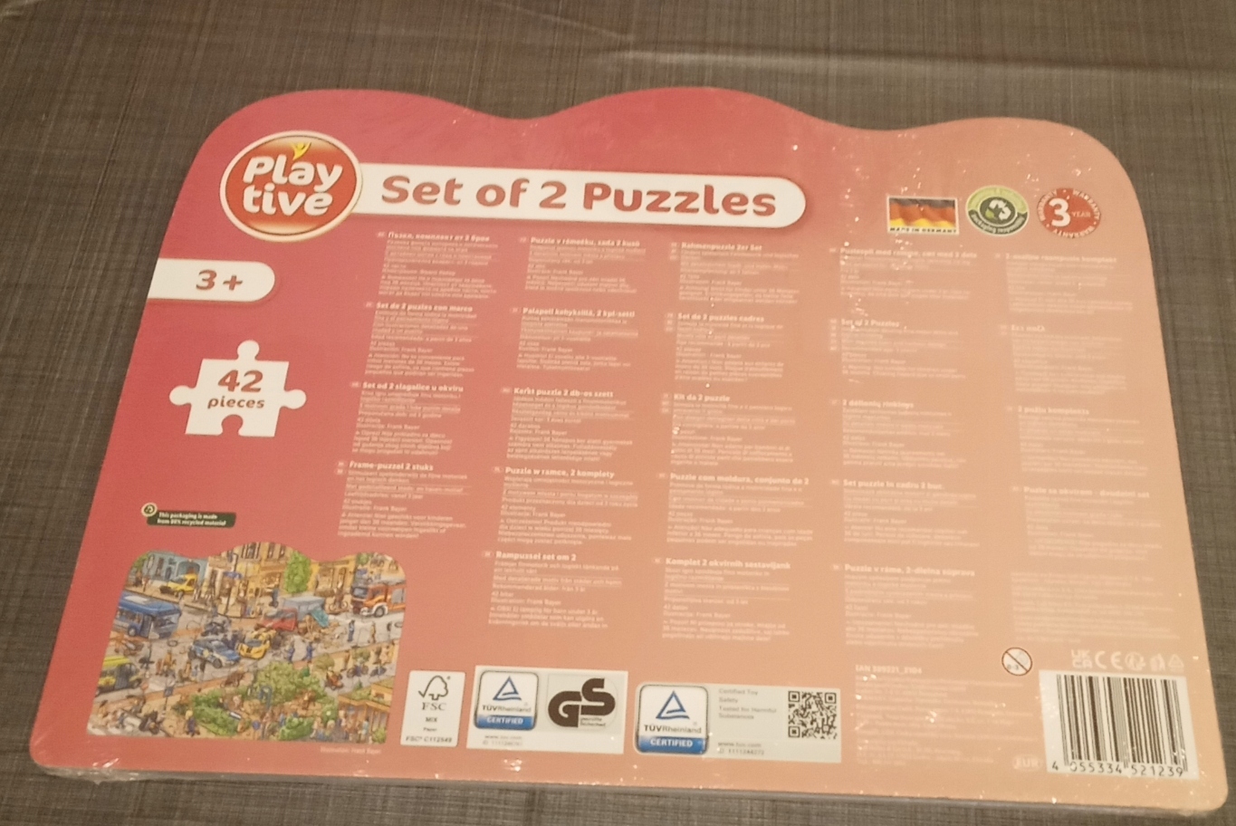 

Puzzle w ramce 2 komplety Playtive 3+ 42 elementy