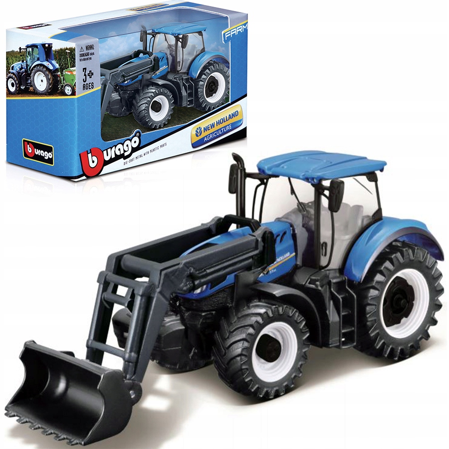 

Traktor New Holland z przednią ładowarką Bburago