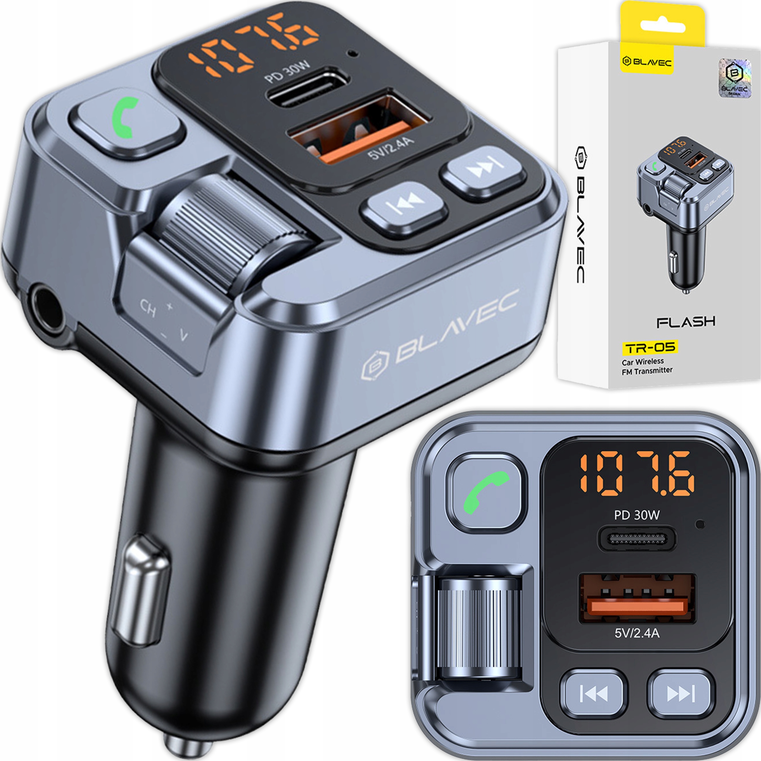 Transmiter samochodowy FM Blavec Flash TR-05