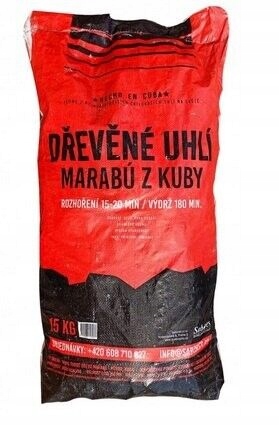Dřevěné uhlí Marabú, 15 kg