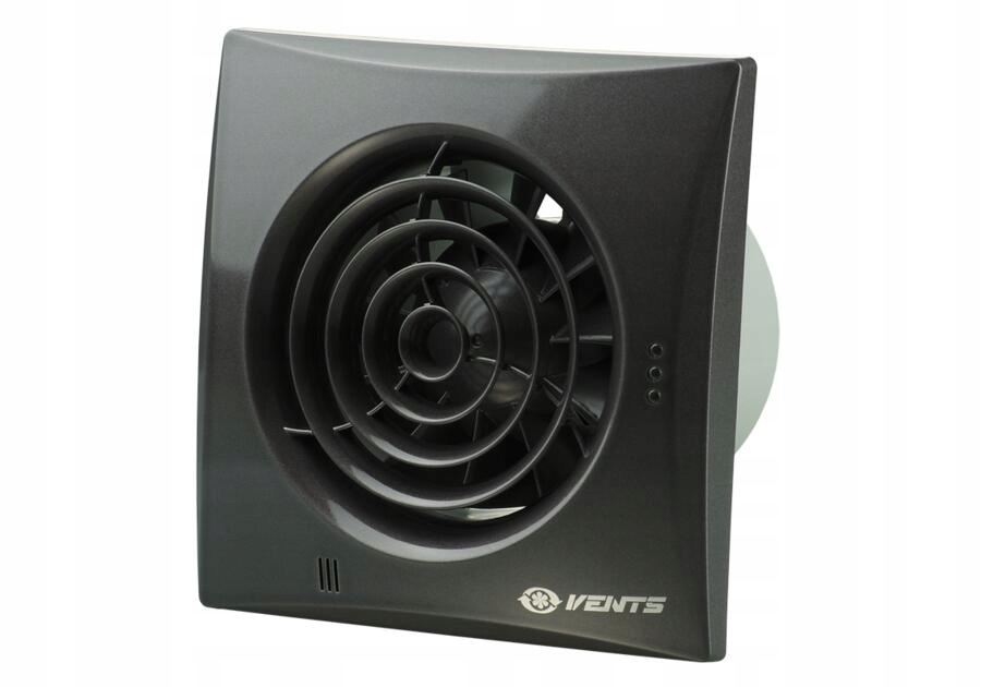 Axiálny ventilátor fi 100 mm s tichým časovačom, čierny Vents 100QUIETT-BLK