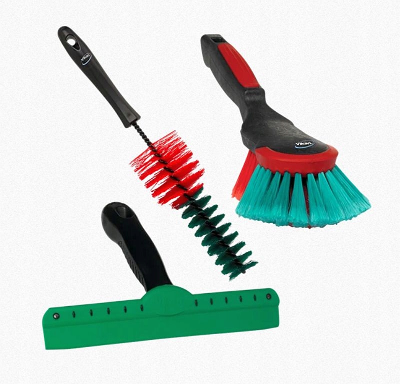 Vikan Sada 2 kartáčů a stěrky na mytí auta