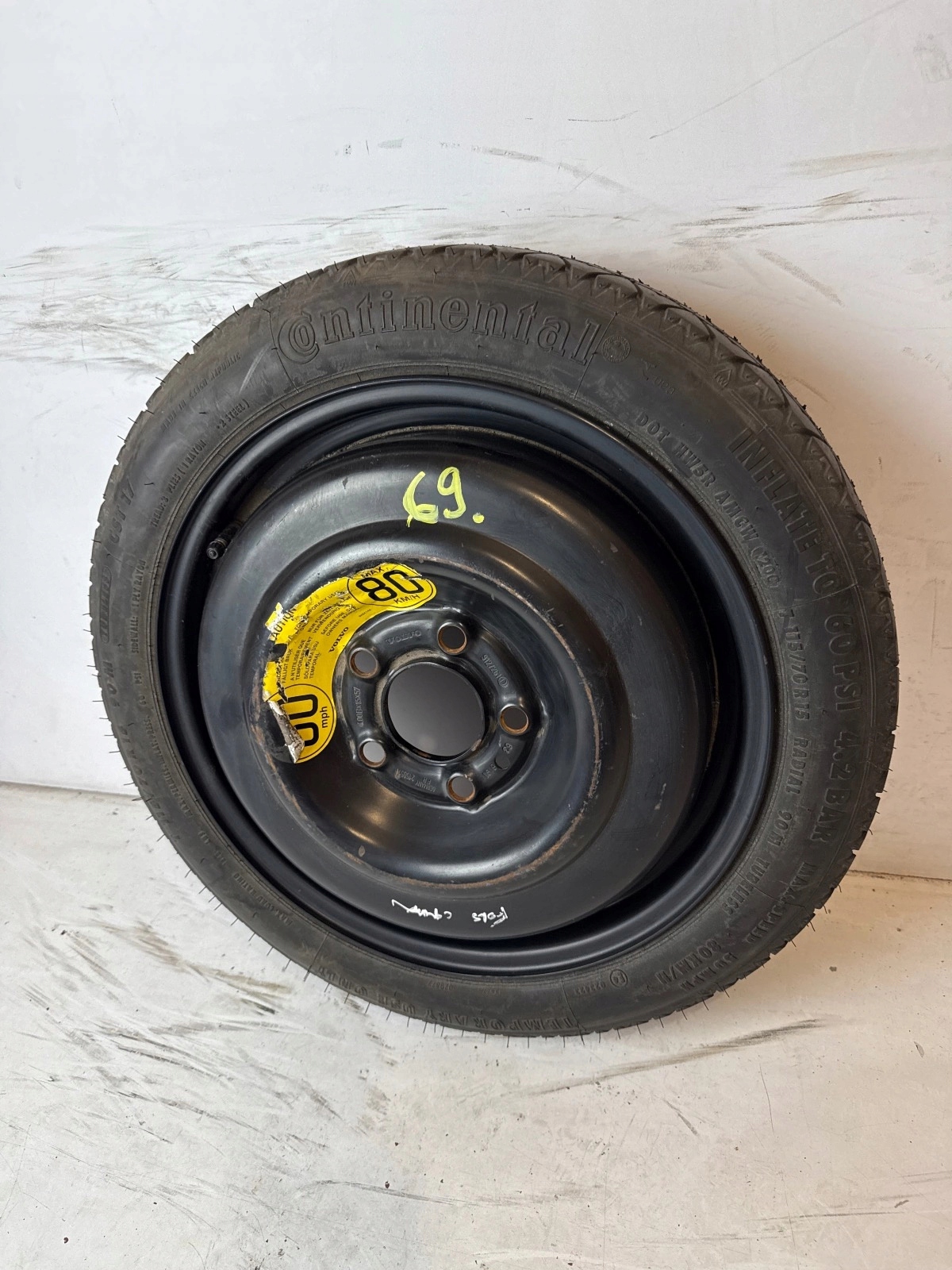 wheel spare Volvo S70 V70 and 5/108mm 115/70/R15 ET57