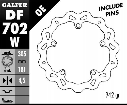 Galfer Predný Brzdový Kotúč Bmw R 850/1100/1150/1200 (305X181X4,8) (NG104