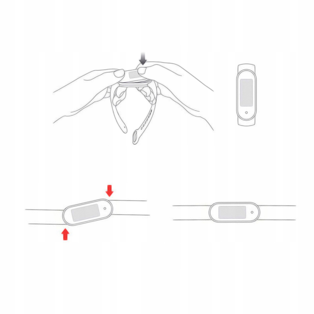 Pasek opaska z klamrą Vanfone do Xiaomi Mi Band 3/4/5/6/7 | 20 KOLORÓW Obwód nadgarstka 140-240 mm