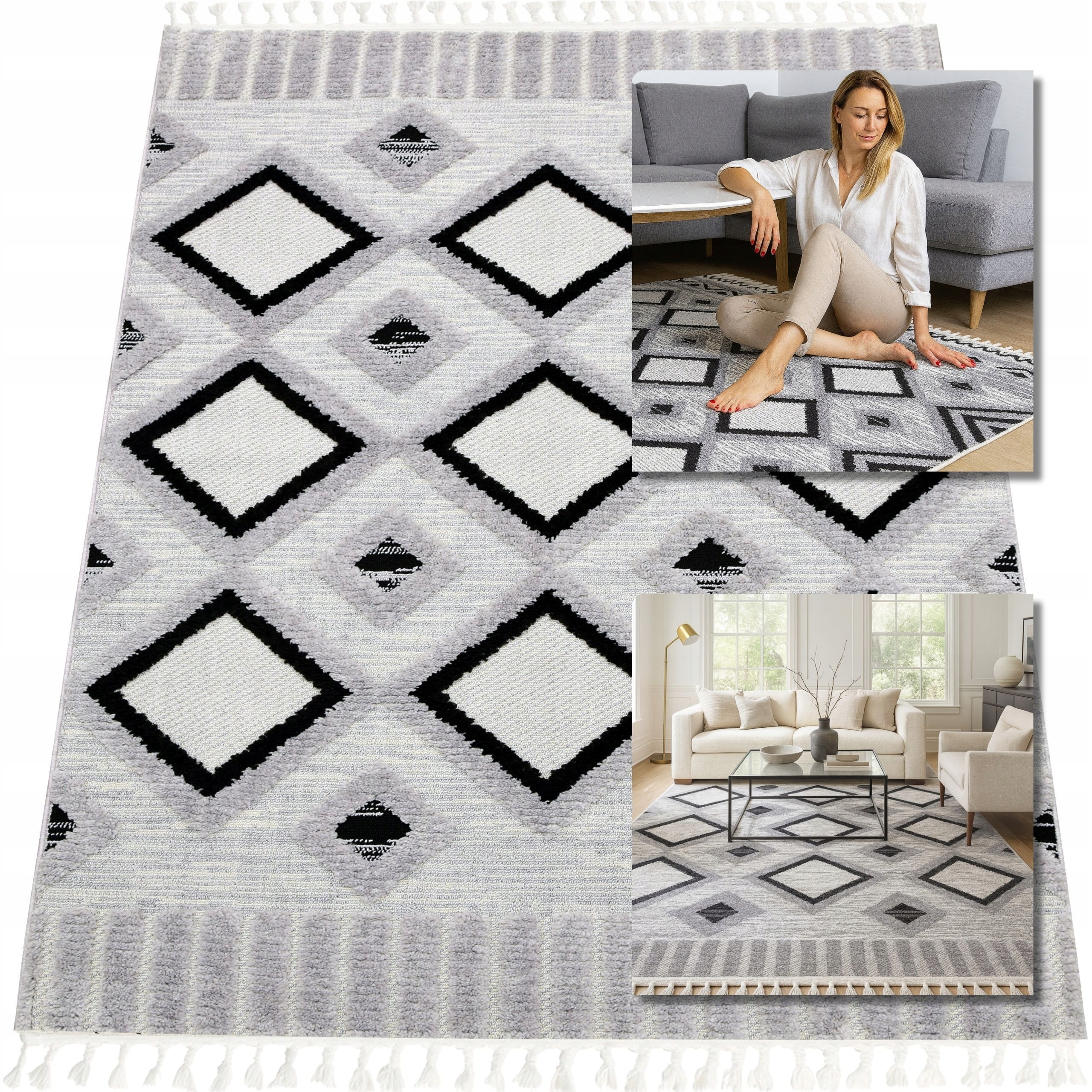 Koberec 120x170 Arezzo Šedý Koberec Do Obývacího Pokoje Koberec Do Ložnice Shaggy