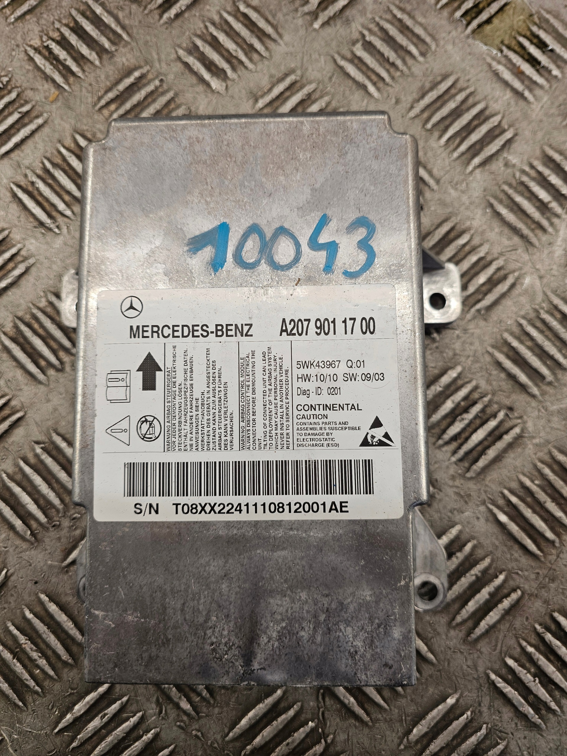 MERCEDES W207 W212 W204 module SENSOR unité de commande électronique uce airbag airbag A2079011700