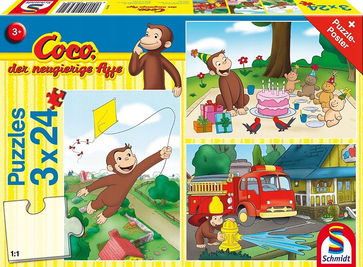 

Ciekawski George Puzzle Zestaw Puzzli 3X24 El.