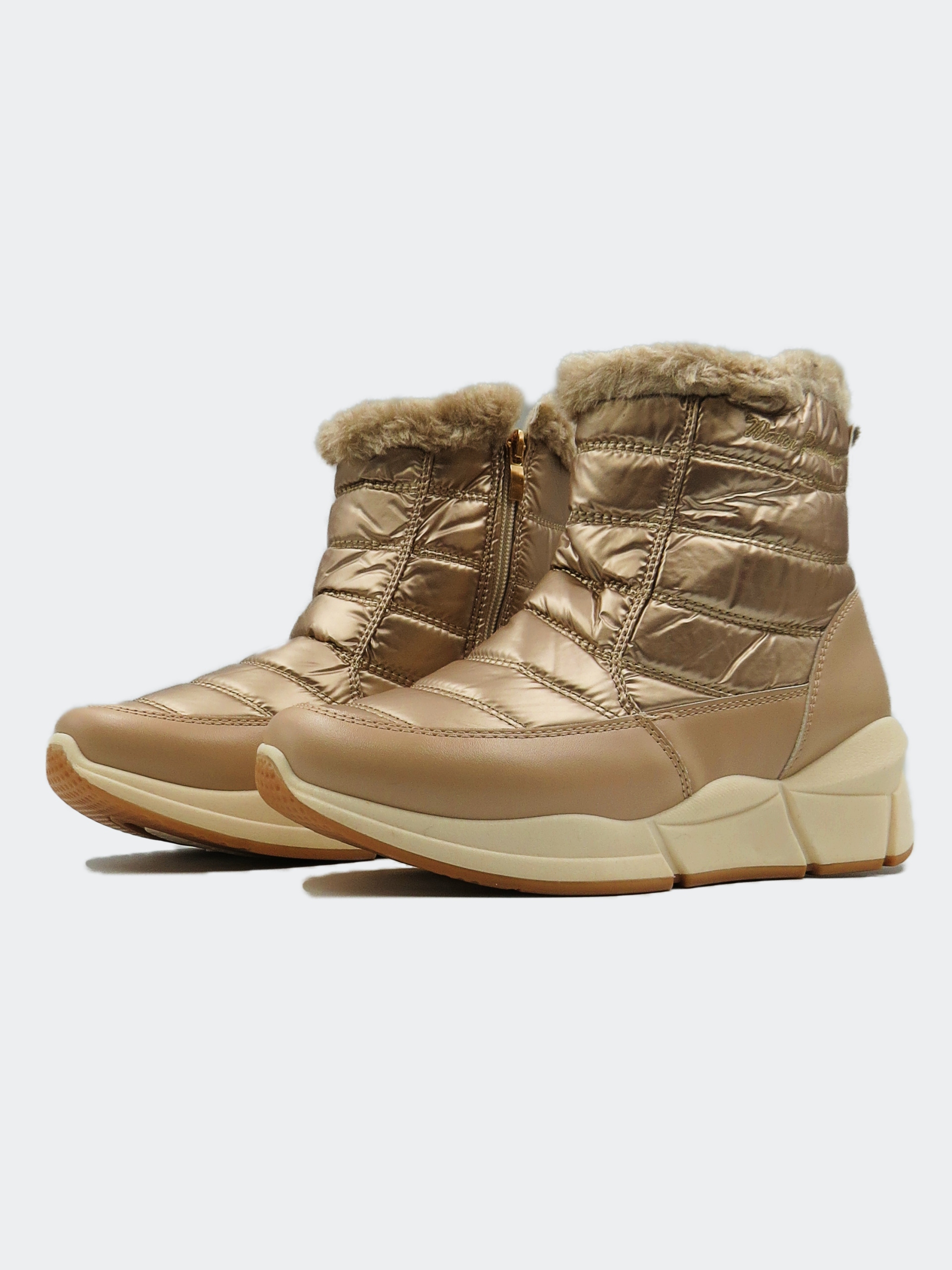 Śniegowce Damskie Wodoodporne Ciepłe Złote 38 Długość wkładki 24.5 cm