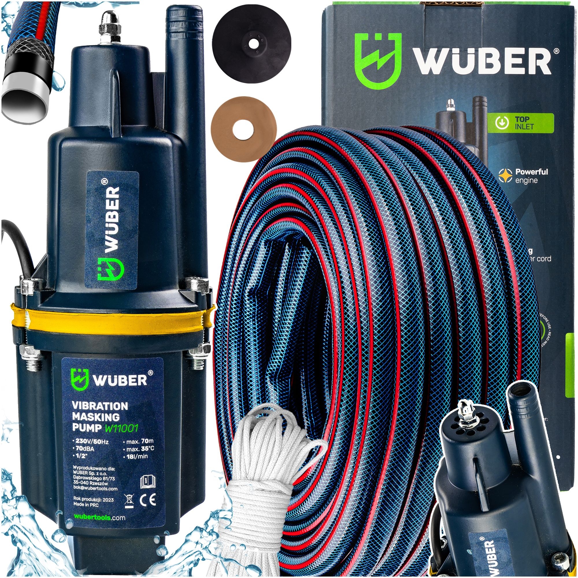 Pompa Do Wody Czystej Górnossąca Zestaw Do Studni Pompa Ruska Nurek Wąż