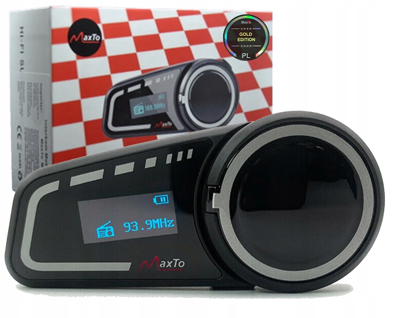 INTERKOM MOTOCYKLWY BLUETOOTH MaxTo M2C+LCD+ KONFERENCJA DO 6+POLSKI LEKTOR Typ połączenia Bluetooth