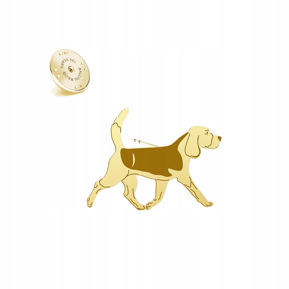 Odznak Beagle 925 Pin Šperky Dárek Žena Dedikace