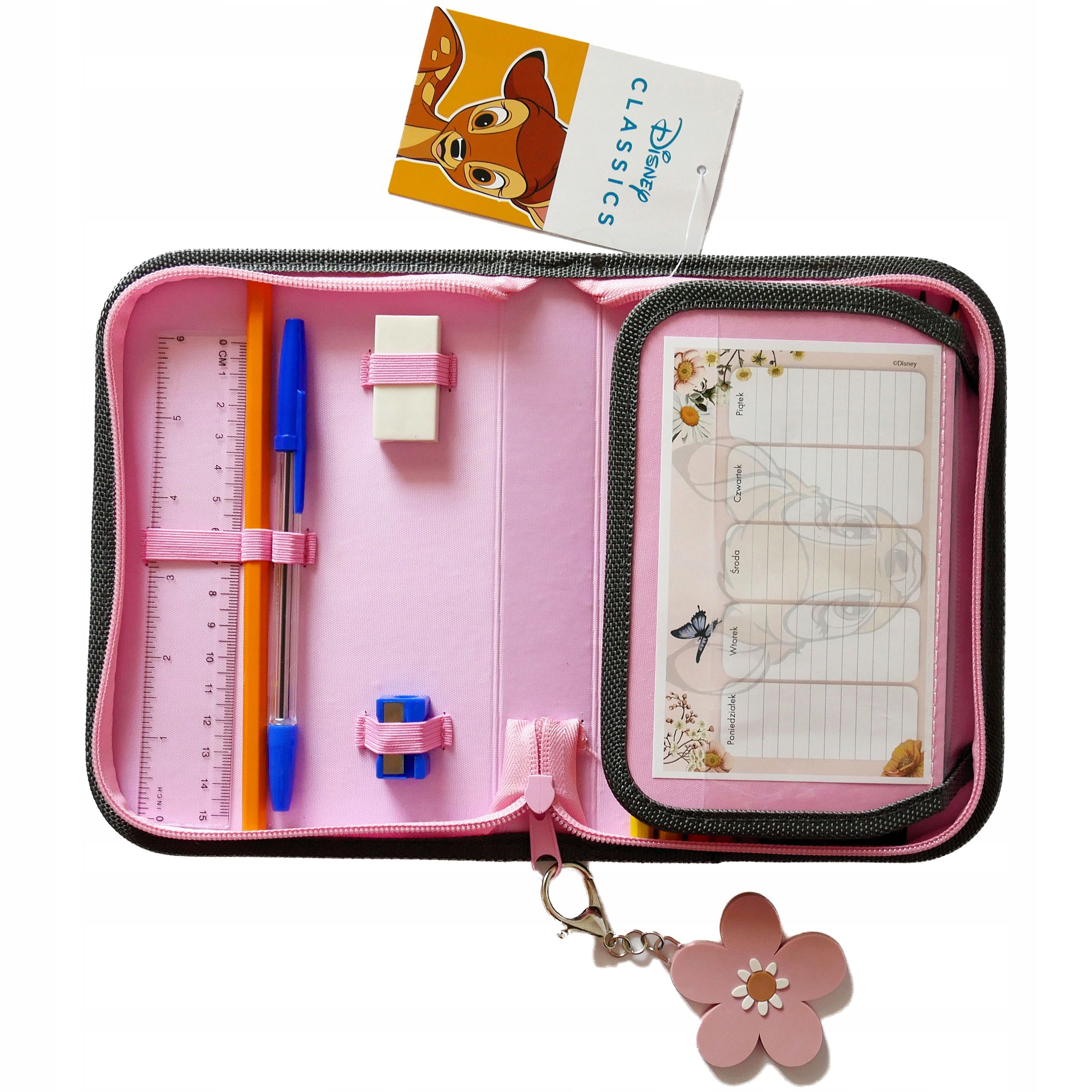 PIÓRNIK SZKOLNY Z WYPOSAŻENIEM dla dziewczyn BAMBI Kod producenta 110150