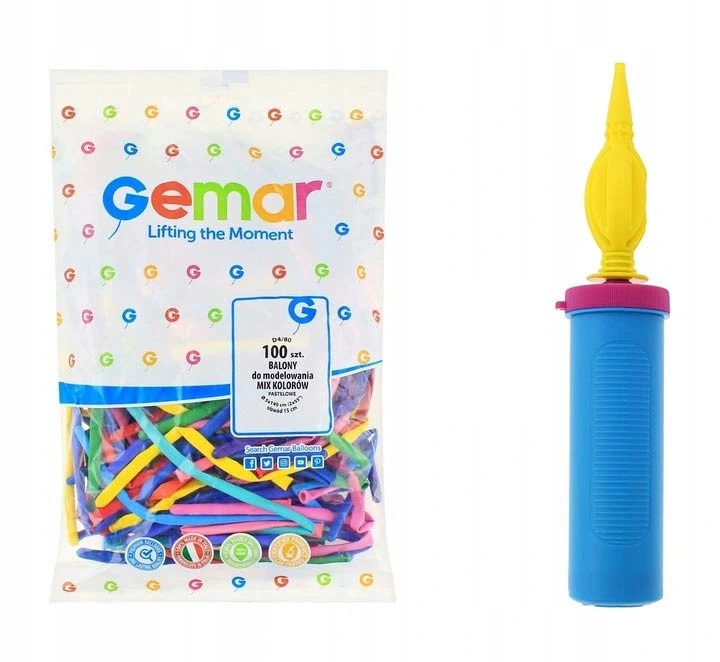 

Balony do Modelowania rurki Party MIX + Pompka Pro