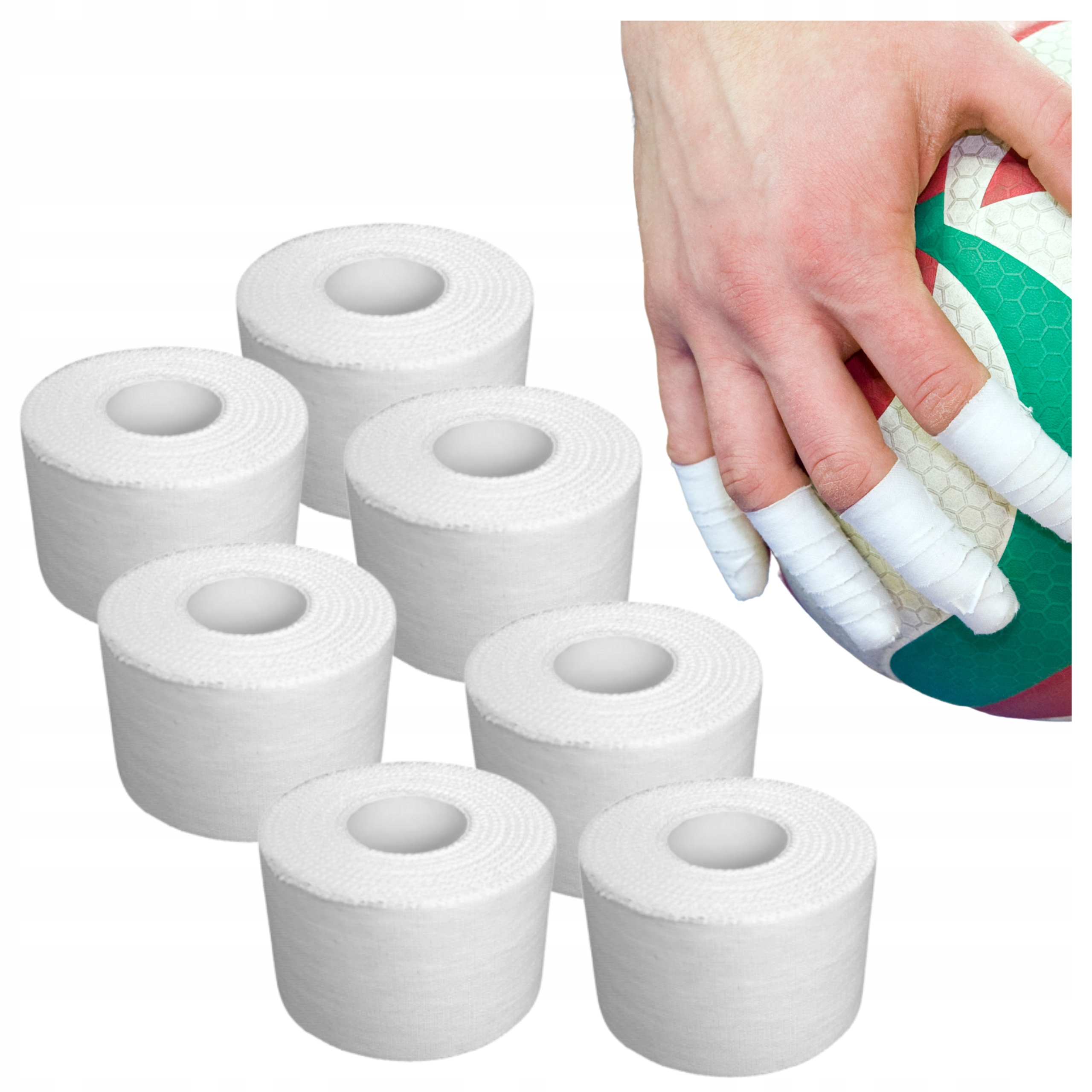 

Tejp sztywny plaster biały tape 5cmx10m x 7szt Top